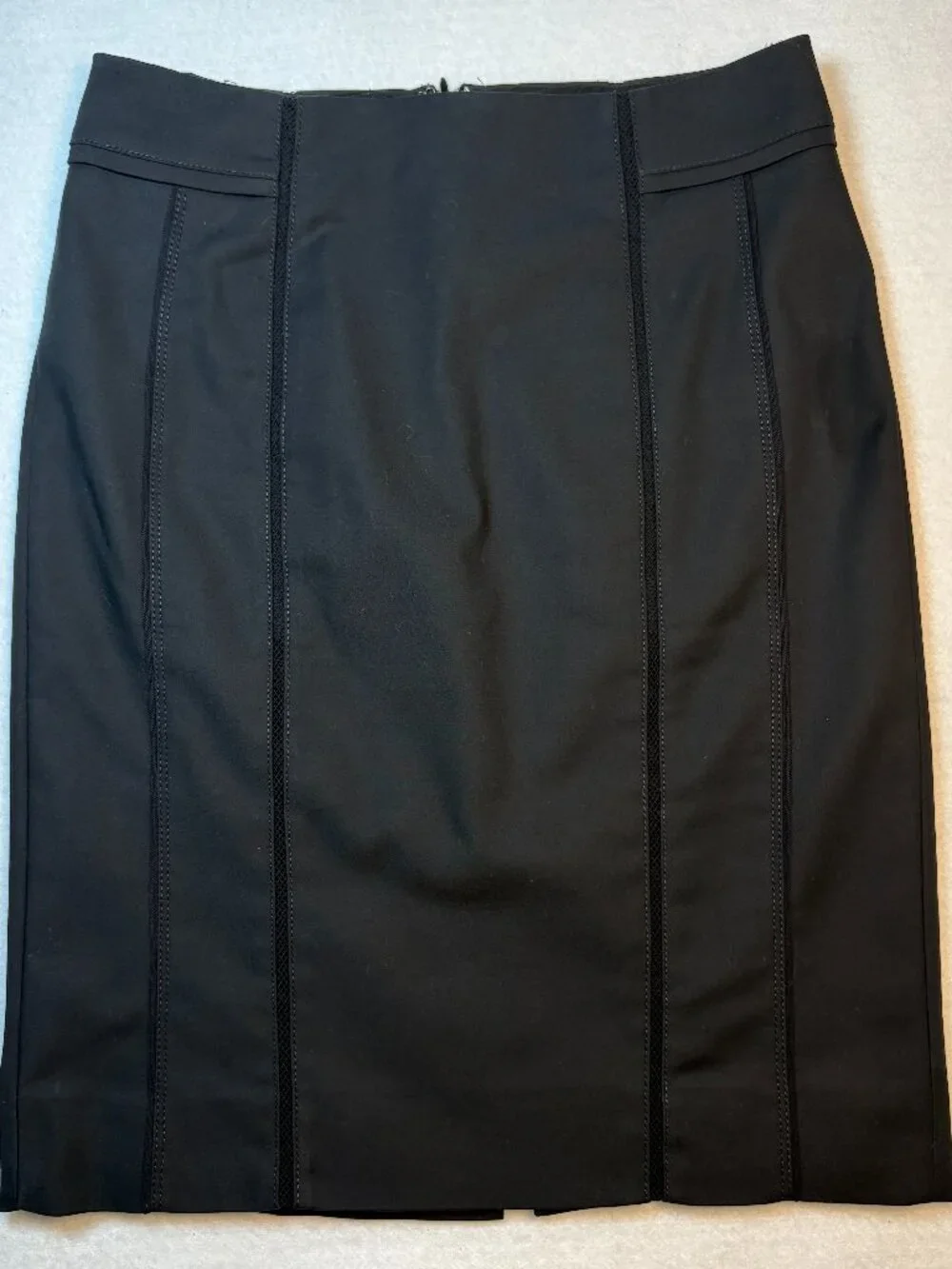 White House Black Market Black Vertical Seam Pencil Skirt Corporate Chic Party 2